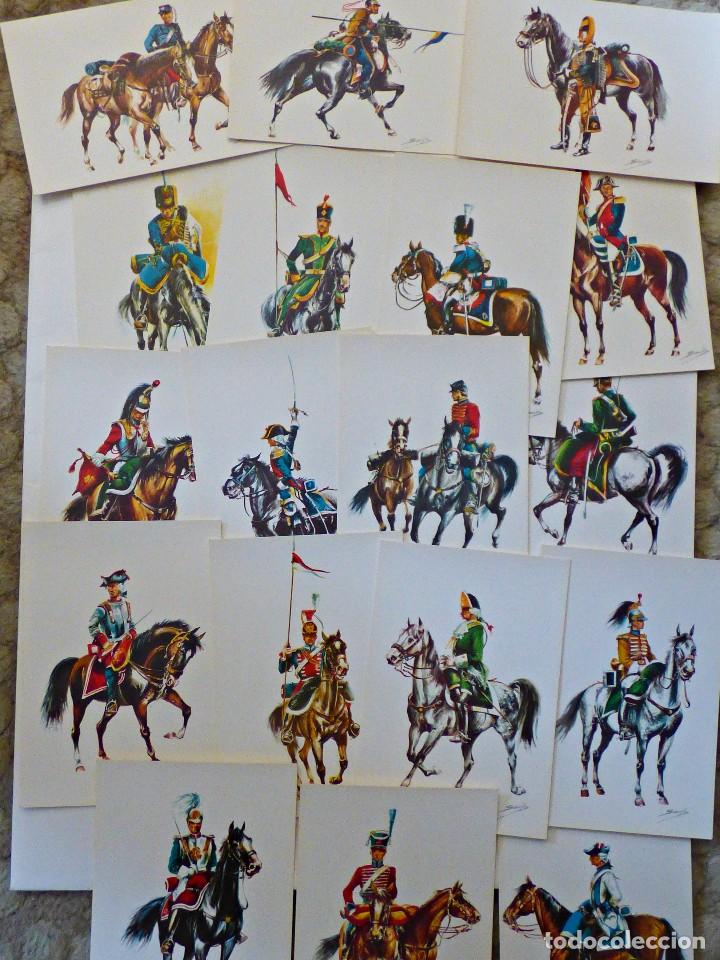 Postcards: CABALLER&Iacute;A MILITAR ESPA&Ntilde;A. SERIE DE 18 POSTALES. 1969