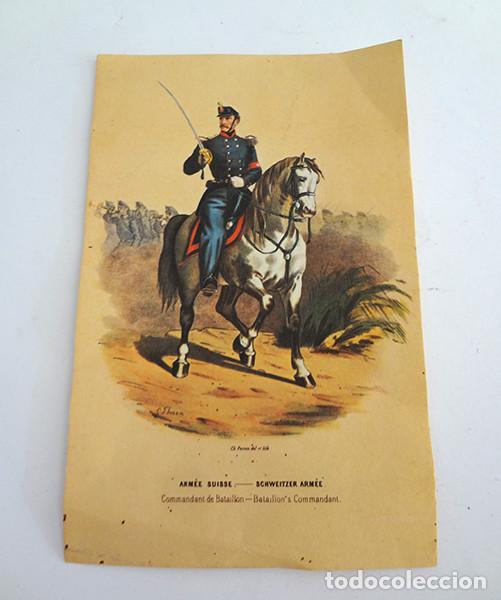 Postales: Postal Arm&eacute;e Suisse, Commandant de Bataillon - Foto 1