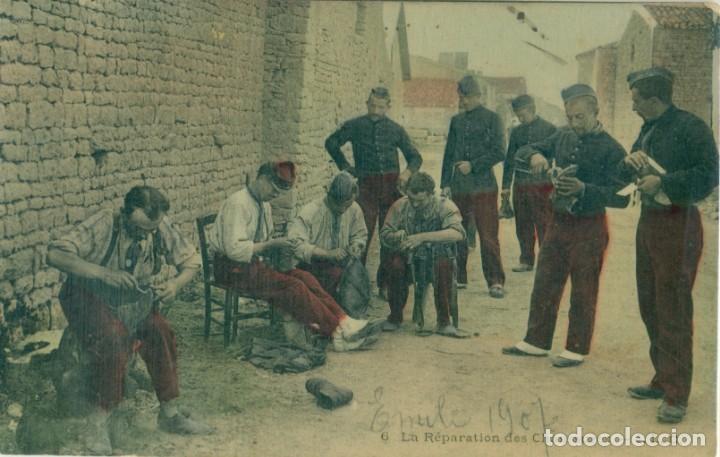 Postales: ZAPATEROS DEL EJ&Eacute;RCITO FRANC&Eacute;S. CIRCULADA EN 1907. - Foto 1