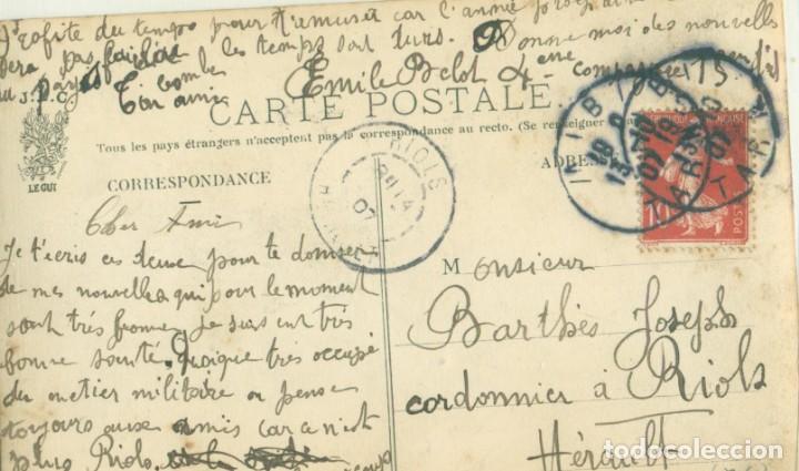 Postales: ZAPATEROS DEL EJ&Eacute;RCITO FRANC&Eacute;S. CIRCULADA EN 1907. - Foto 2
