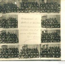 Postales: BARCELONA-COMANDANCIA DE ARTILLERÍA-AÑO 1913 RECLUTAS DE 1º SERVICIO OBLIGATORIO-FOTOGRÁFICA-RARA