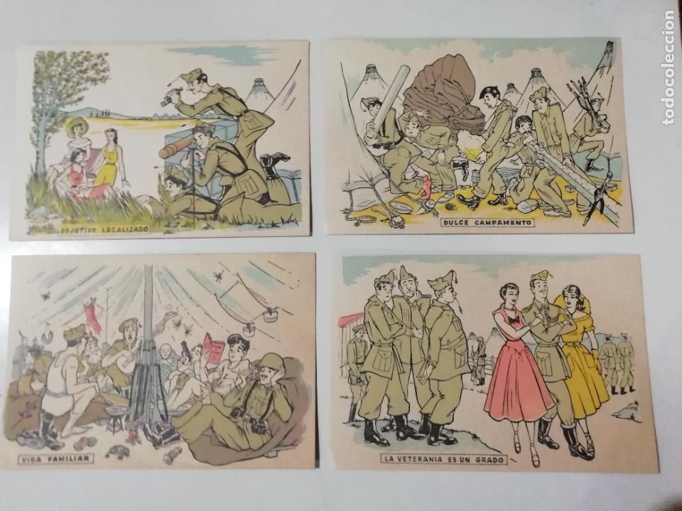 Postcards: LOTE 4 POSTALES MILITARES
