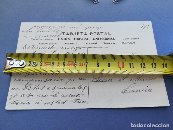 Postales: TARJETA POSTAL VIDA DE CUARTEL - CODIMENTANDO EL RANCHO - FECHADA 1908 - Foto 6