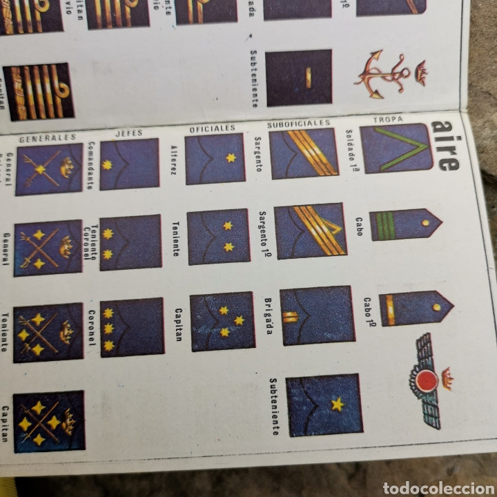 Postales: Tr&iacute;ptico Divisas de los ejercitos de Tierra, Mar y aire. Estado Mayor Central del Ej&eacute;rcito - Foto 6