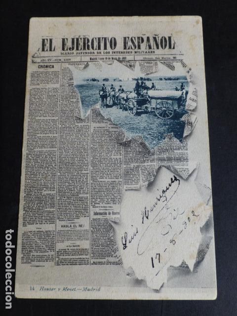 Postales: EL EJERCITO ESPA&Ntilde;OL POSTAL PERIODICO 1902 - Foto 1