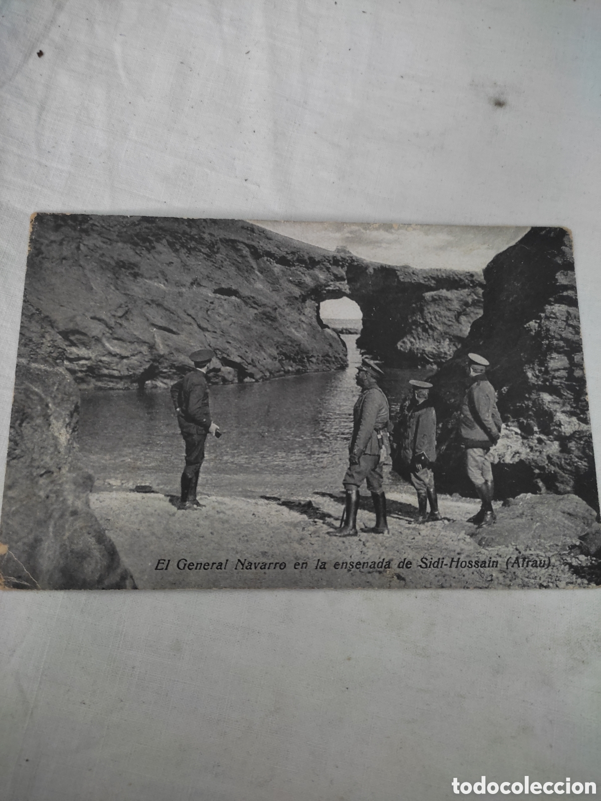 Postkarten: Buena postal militar el general navarro en la ensenada de Sidi hossain (afrau)