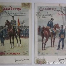 Postales: DOS ANTIGUAS POSTALES CAZADORES DE CABALLERIA - EDITORIAL CALLEJA PRINCIPIOS DE XX