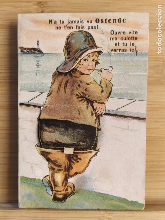 Postales: BELGICA-OSTENDE-DESPEGABLE CON VISTAS ANTIGUAS-POSTAL ANTIGUA-(106.435)