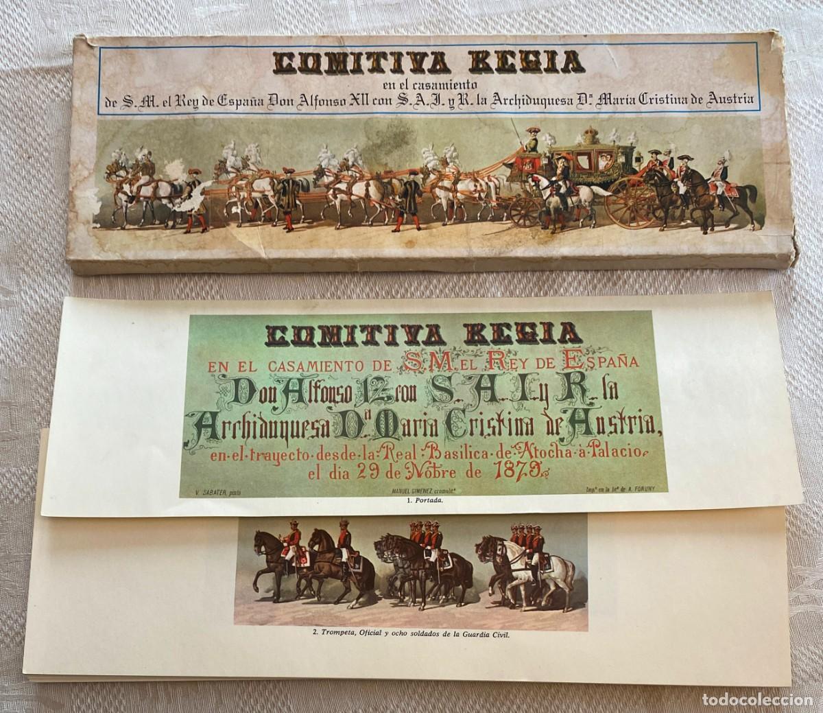 Cartes Postales: 64 LAMINAS COMITIVA REGIA EN EL CASAMIENTO ALFONSO XII Y CRISTINA DE AUSTRIA, LITOGRAFIAOS EDITADAS