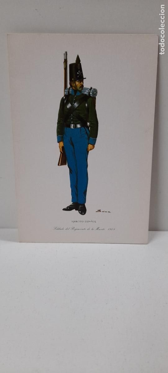 Cartes Postales: SOLDADO DEL REGIMIENTO DE LA MUERTE 1808 - EJERCITO ESPA&Ntilde;OL . LAMINA TIPO POSTAL