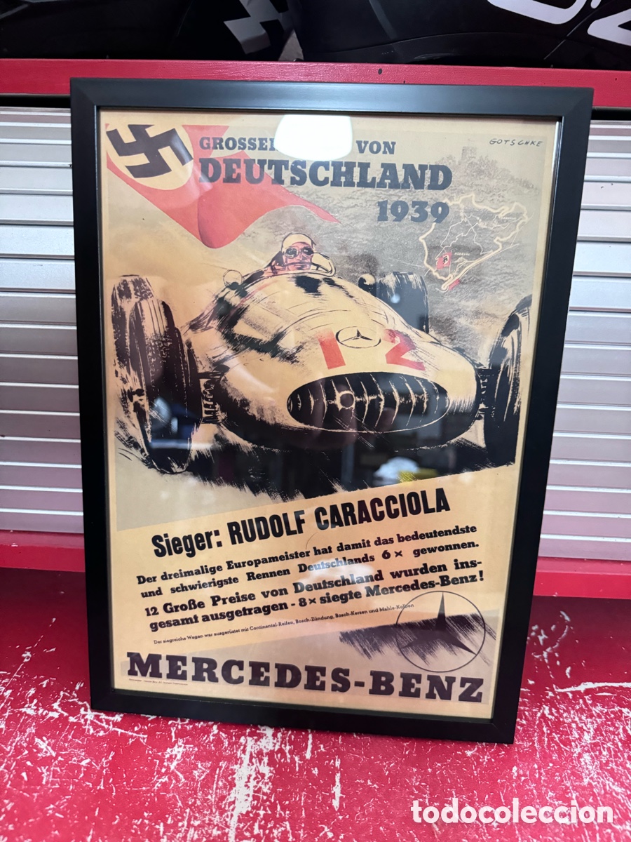 Postais: &iexcl;&iexcl;&iexcl; Lamina enmarcada carrera nazi Nurburgring 1939 !!!