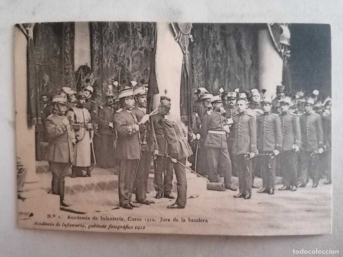 Postales: POSTAL, ACADEMIA DE INFANTERIA, GABINETE FOTOGRAFICO 1912, JURA DE LA BANDERA, N&ordm; 1
