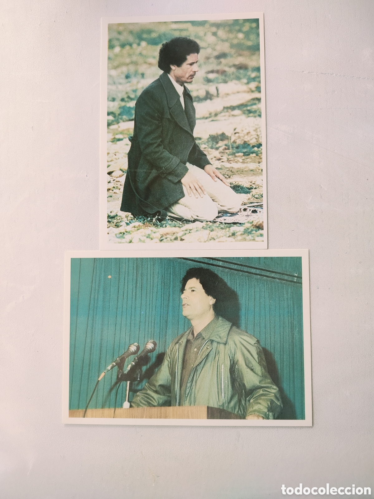 Postkarten: 2 x Postales Gadhafi