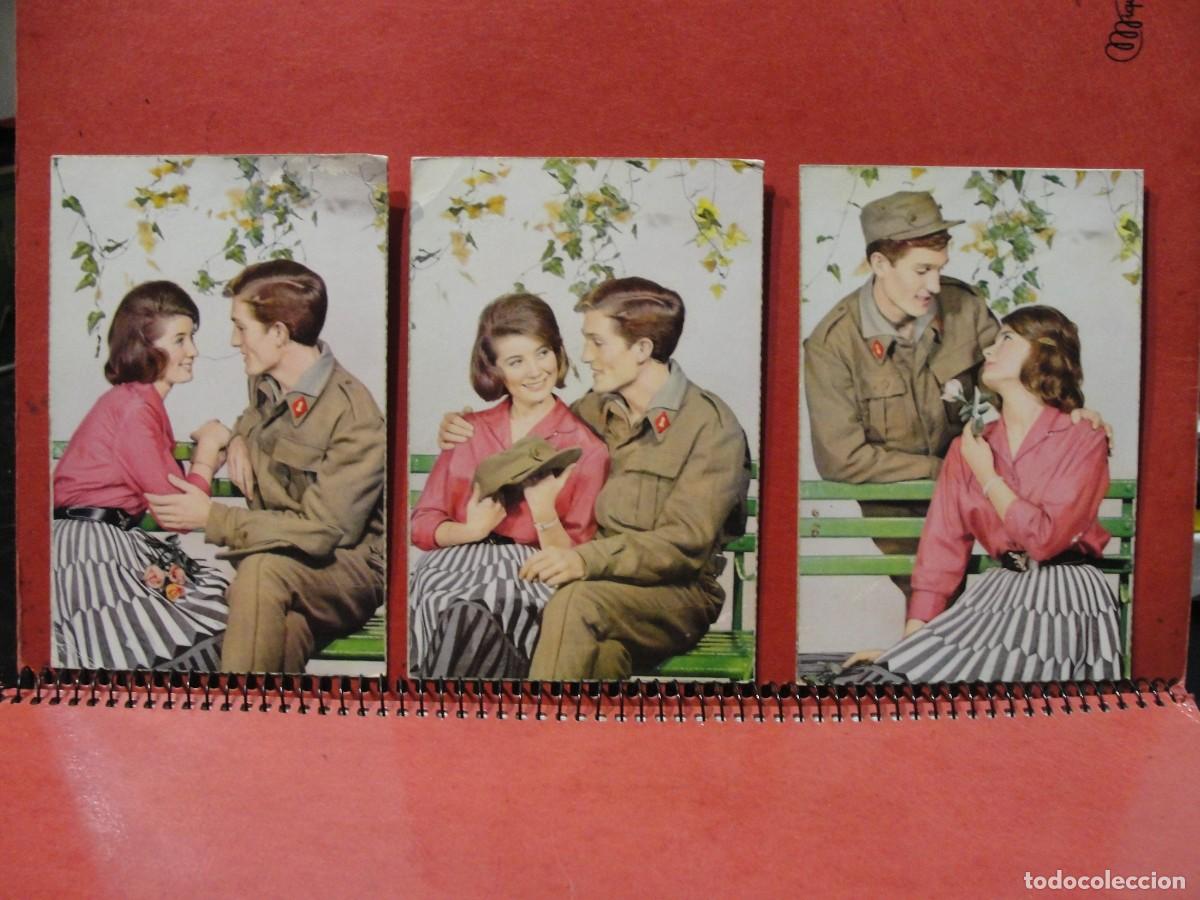 Postales: LOTE 3 POSTALES A&Ntilde;OS 50 - C Z 574 B - NO CIRCULADAS / BUEN ESTADO -SOLDADOS QUINTOS NOVIA EJERCITO