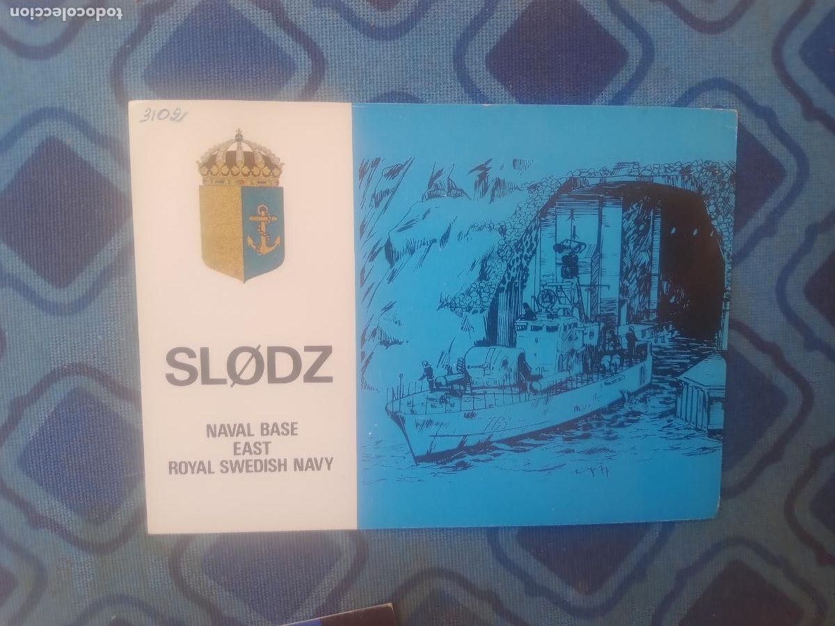 Postales: Slodz, Suecia. Naval Base East Royal Swedish Navy . Tarjeta QSL de Radio Aficionado 1980