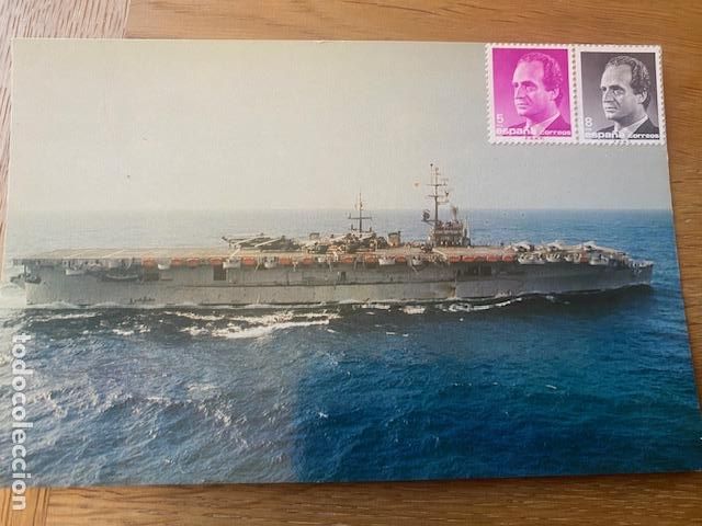 Postales: Porta Aeronaves Dedalo. Armada Espa&ntilde;ola. 1986. Portaaviones. Sin circular