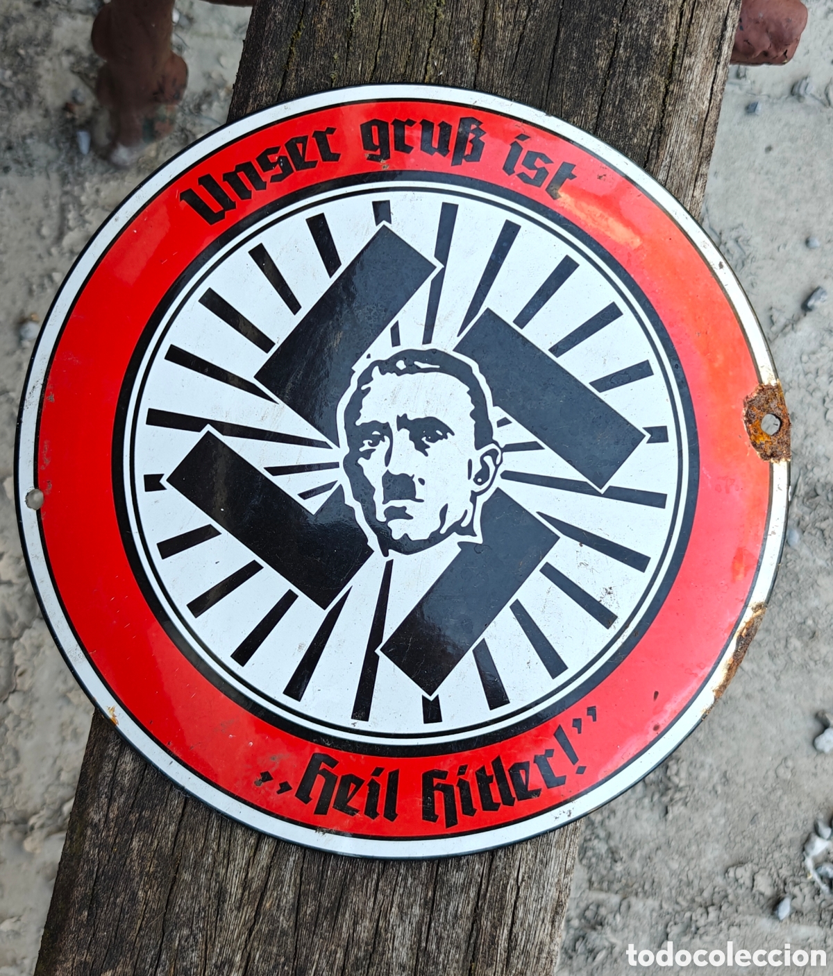 Postales: Enamel sign german ww2 30 cm convex