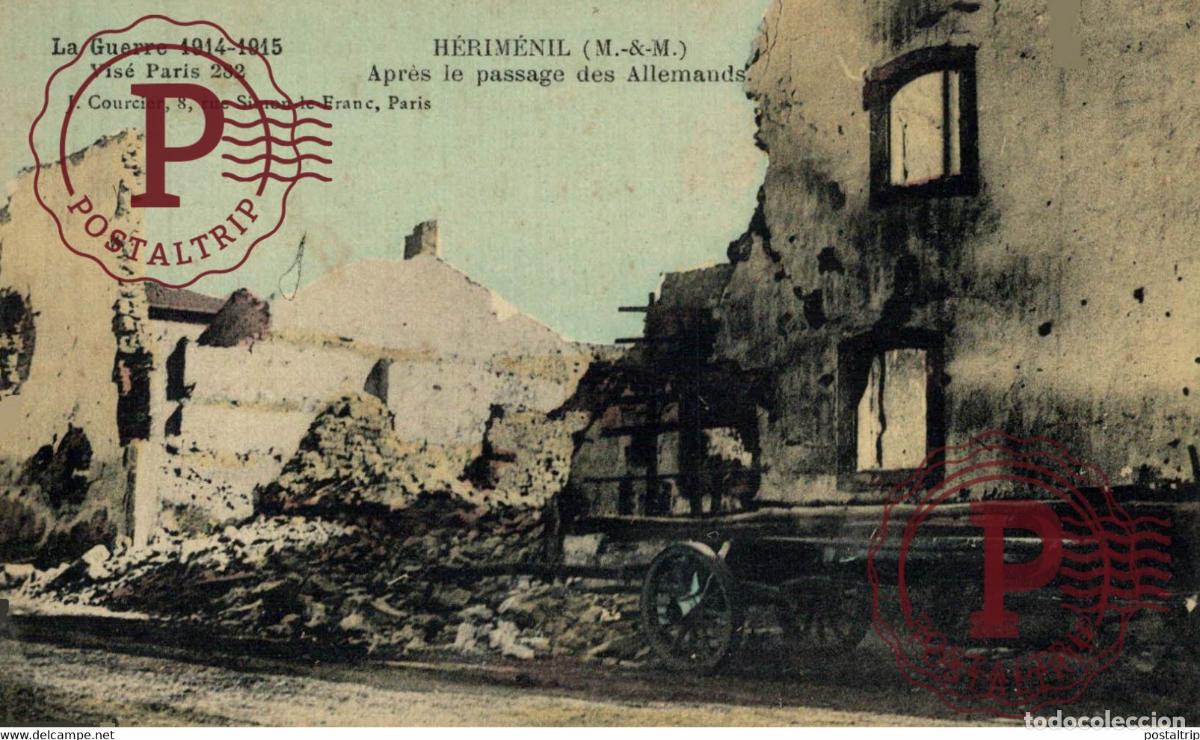 Cartes Postales: LA GUERRE 1914 1915 H&Eacute;RIM&Eacute;NIL APR&Egrave;S LE PASSAGE DES ALLEMANDS GUERRE GUERRA WAR