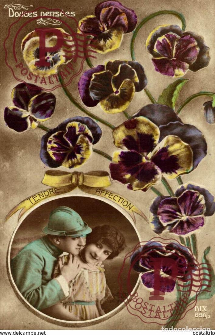 Cartes Postales: DOUCES PENS&Eacute;ES TENDRE AFFECTION MILITARY MILITAIRE GUERRE WAR