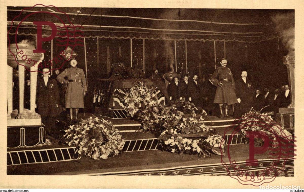Postales: LE SOLDAT INCONNU C&Eacute;R&Eacute;MONIE DU 11 NOVEMBRE 1922 A LA GARE DU NORD LE CATAFALQUE DU SOLDAT MILITARY