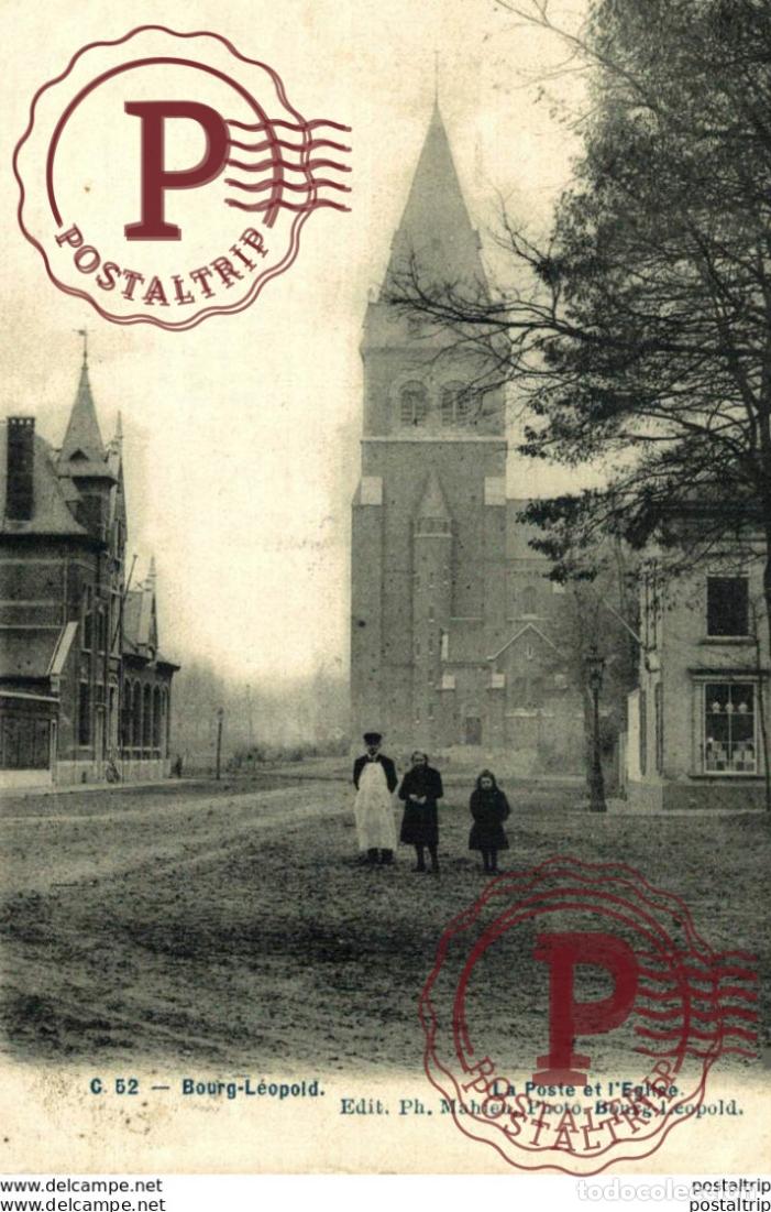 Postales: BOURG LEOPOLD : La Poste et lEglise BOURG LEOPOLD Camp de BEVERLOO KAMP WWICOLLECTION