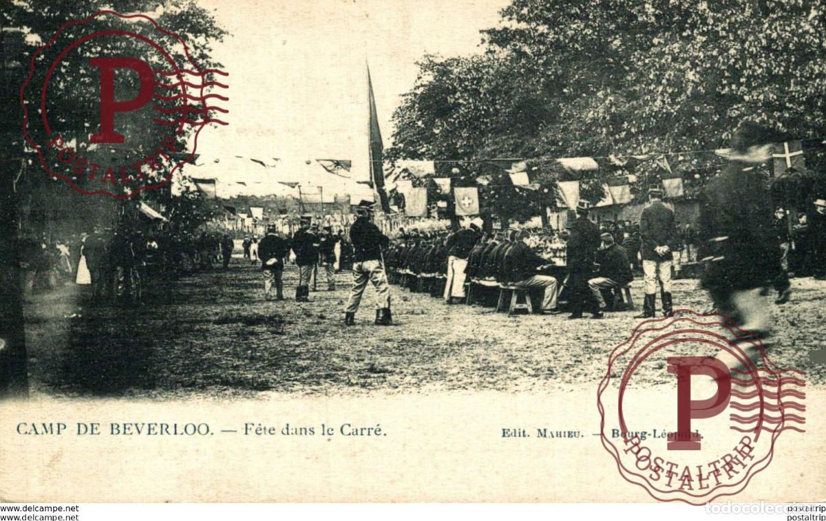 Postales: F&ecirc;te dans le carr&eacute; BOURG LEOPOLD Camp de BEVERLOO KAMP Leopoldsburg WWICOLLECTION