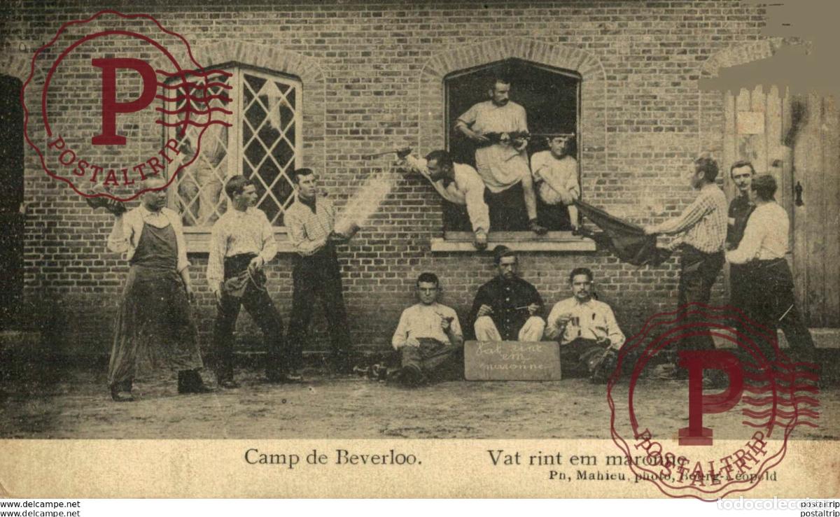 Postkarten: Vat rint em maronne BOURG LEOPOLD Camp de BEVERLOO KAMP Leopoldsburg WWICOLLECTION