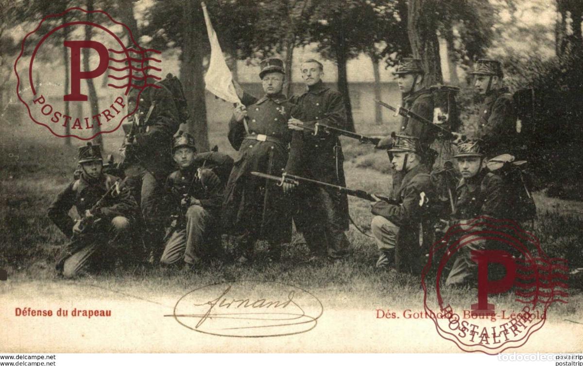 Postales: D&eacute;fense du drapeau BOURG LEOPOLD Camp de BEVERLOO KAMP Leopoldsburg WWICOLLECTION