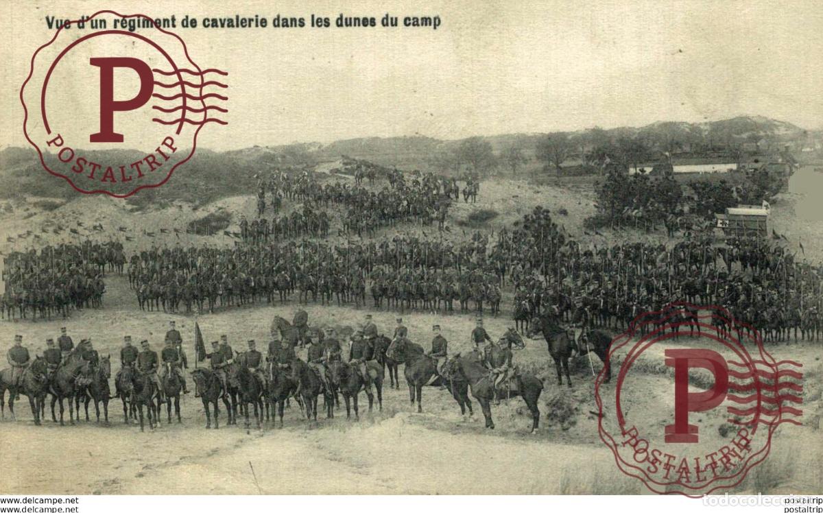 Postales: Vue dun r&eacute;giment de cavalerie dans les dunes de CamP BOURG LEOPOLD Camp de BEVERLOO KAMP Leopoldsb