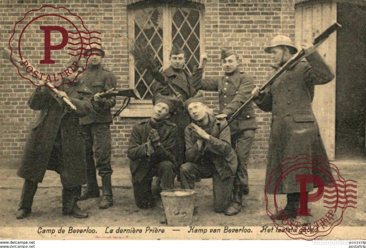 Postales: la derni&egrave;re pri&egrave;re HET LAATSTE GEBED LEOPOLDSBURG BOURG LEOPOLD Camp de BEVERLOO KAMP WWICOLLECTI