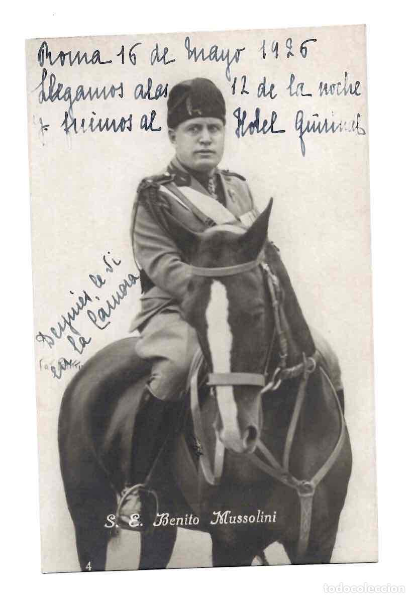 Postales: TARJETA POSTAL FOTOGRAFICA S.E. BENITO MUSSOLINI. A&Ntilde;O 1926. ED. ENRICO VERDESI, ROMA