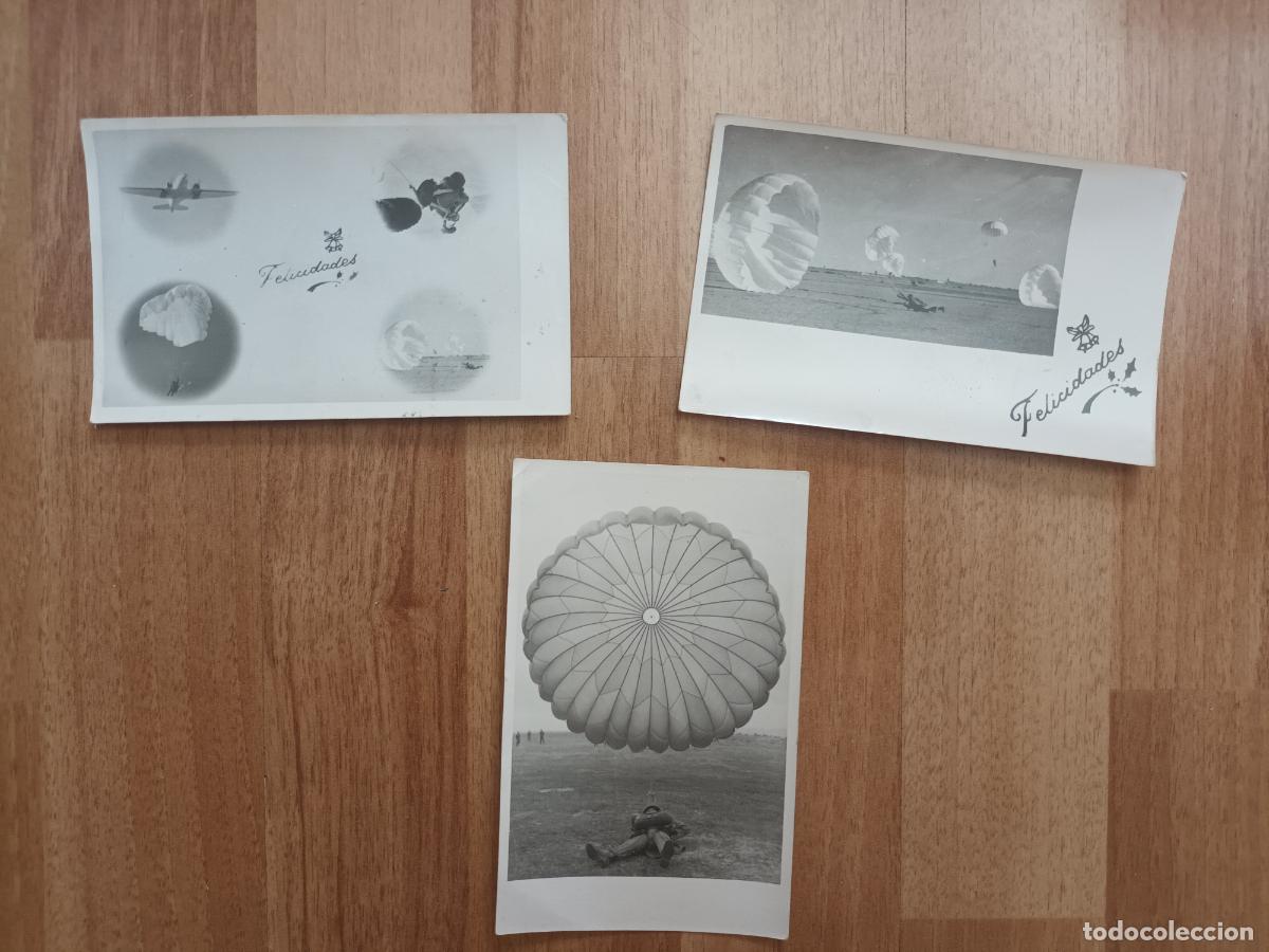 Postales: LOTE TRES POSTALES MILITARES FELICITACION PARACAIDISTA PARACAIDISMO