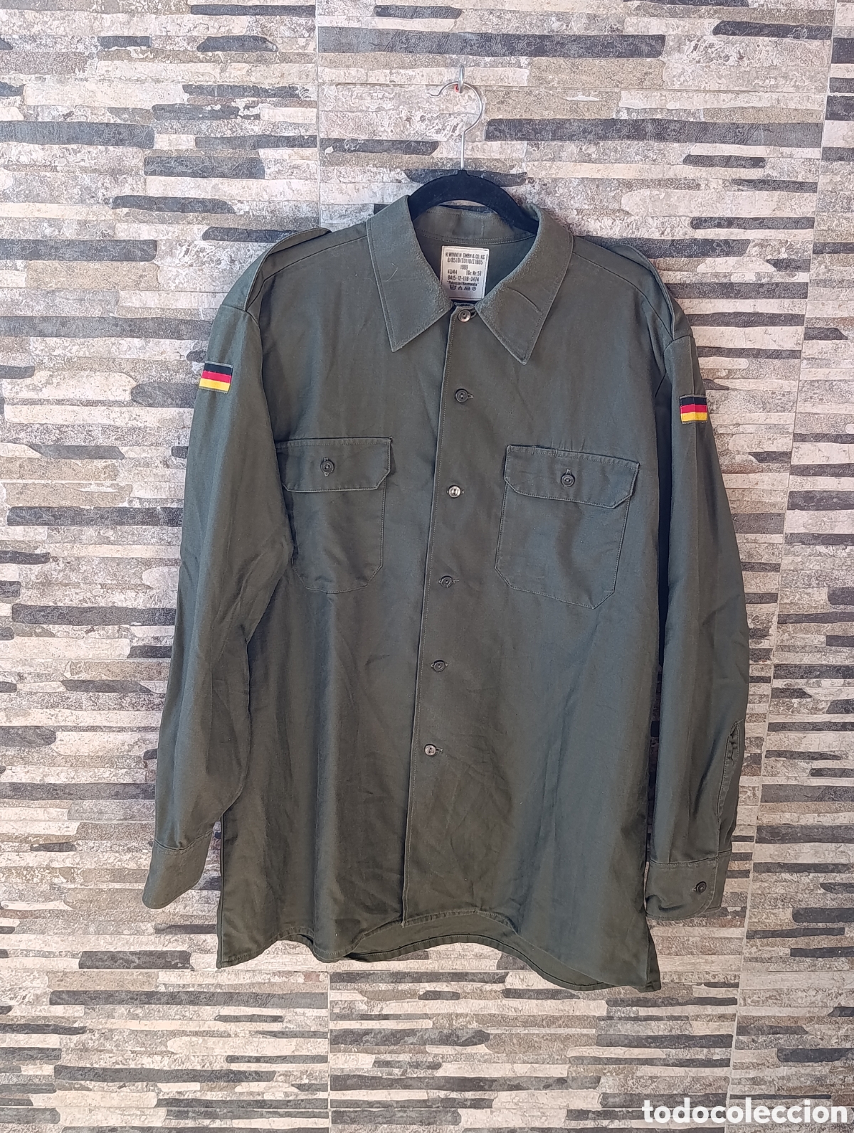 Postales: Camisola Bundeswehr Alemana - 1990 - Tejido Moleskin 100% Algod&oacute;n - Talla M - Original