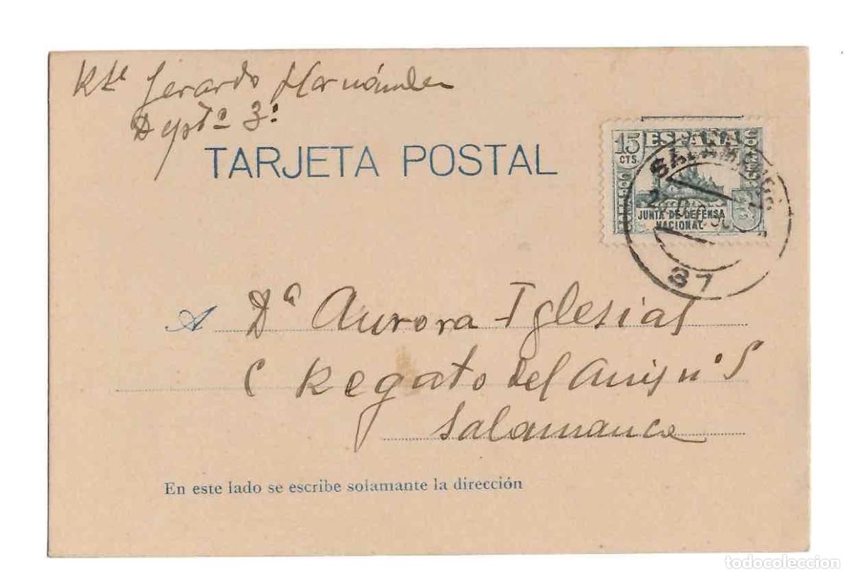 Postales: TARJETA POSTAL REPUBLICA DIRIGIDA A REGIMIENTO DE SALAMANCA 1936