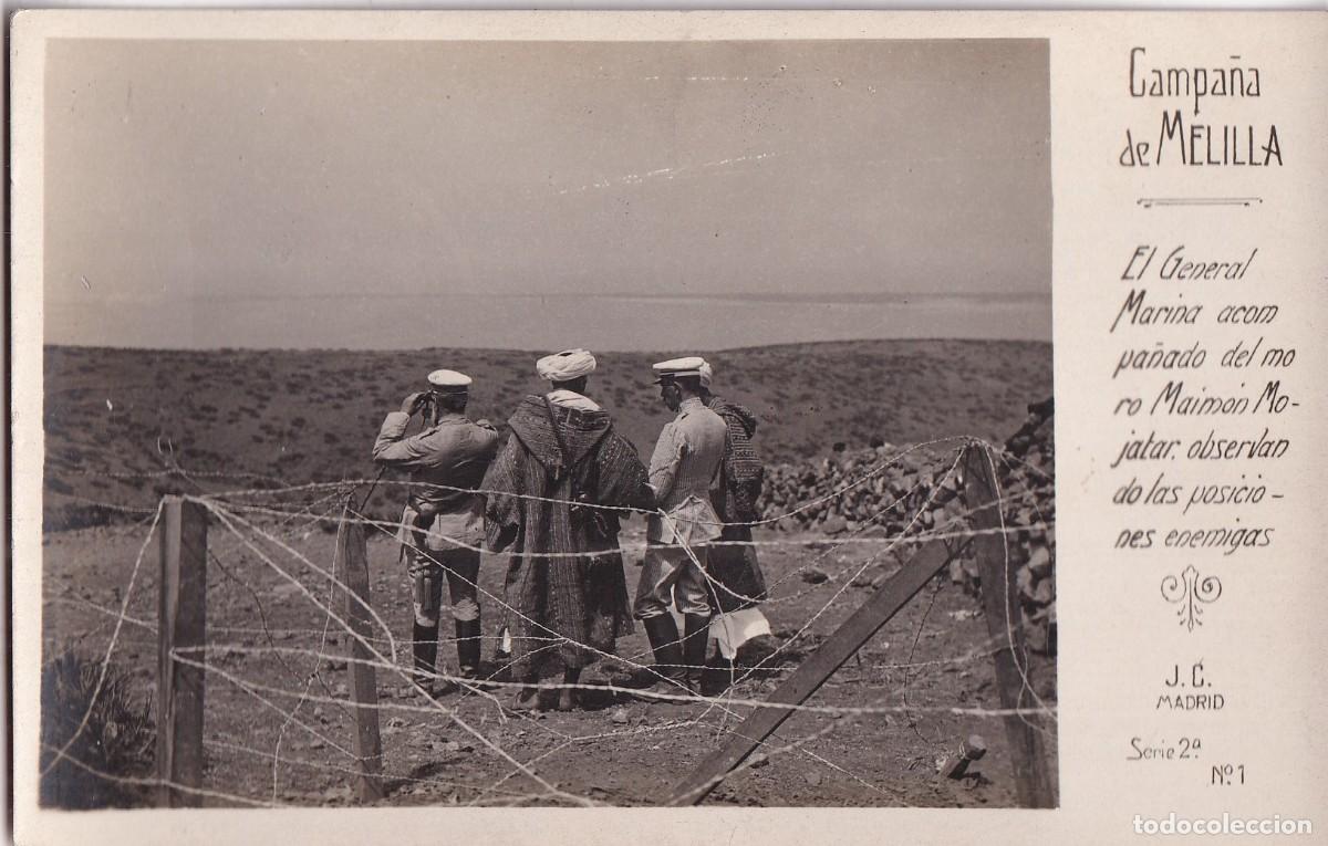 Postales: CAMPA&Ntilde;A DE MELILLA. GENERAL MARINA CON MAIMON MOJATAR (J. C. SERIE 2 N&ordm; 1 ) FOTOGR&Aacute;FICA