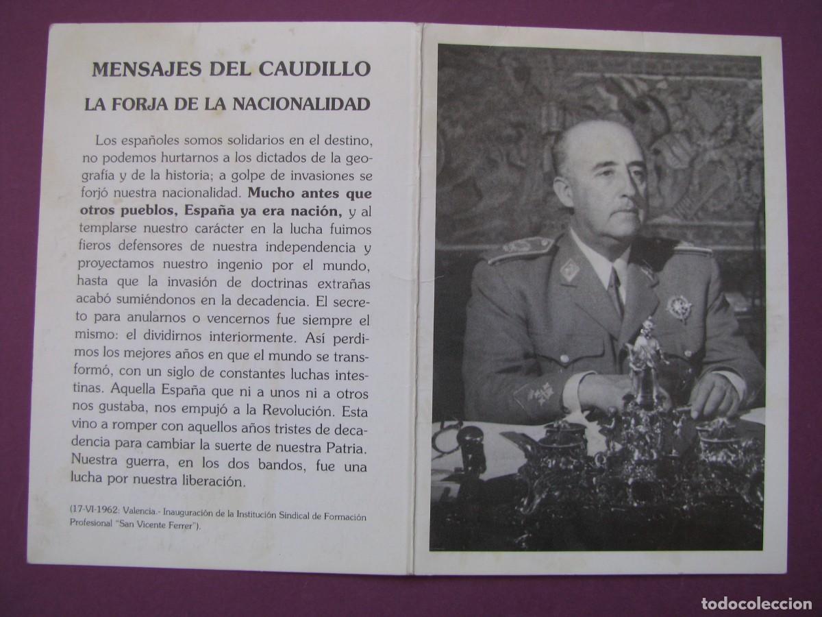 Postales: RECORDATORIO XXII ANIVERSARIO MUERTE DEL CAUDILLO Y GENERALISIMO FRANCISCO FRANCO . 1997