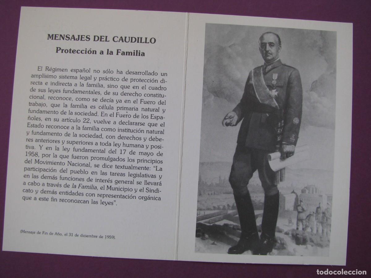 Postales: RECORDATORIO XIX ANIVERSARIO MUERTE DEL CAUDILLO Y GENERALISIMO FRANCISCO FRANCO . 1994