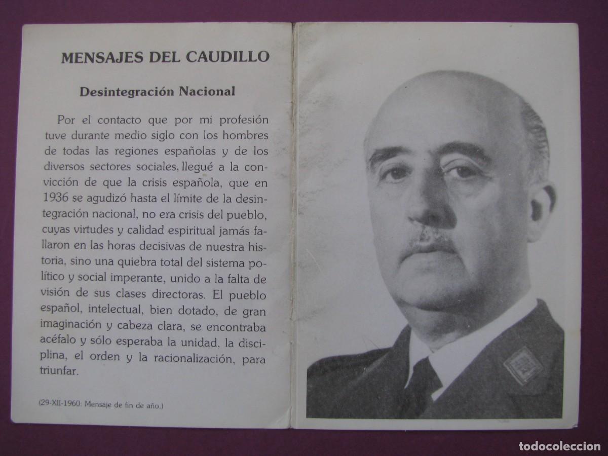 Postales: RECORDATORIO XIV ANIVERSARIO MUERTE DEL CAUDILLO Y GENERALISIMO FRANCISCO FRANCO . 1989 MALAGA