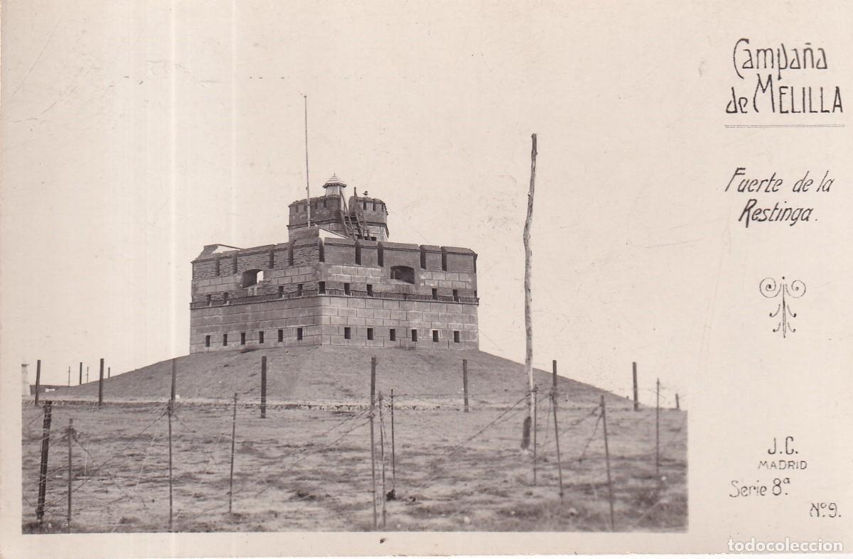 Postales: CAMPA&Ntilde;A DE MELILLA. FUERTE DE RESTINGA (J. C. SERIE 8 N&ordm; 9 ) FOTOGR&Aacute;FICA