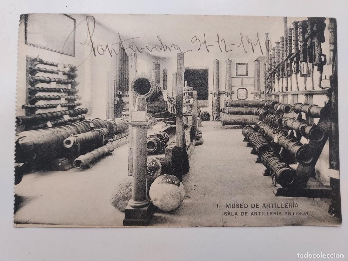 Postales: POSTAL MUSEO DE ARTILLERIA SALA DE ARTILLERIA ANTIGUA. CIRCULADA PONTEVEDRA 1916. MADRID SEGOVIA ?