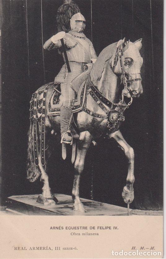 Postales: SERIE REAL ARMERIA III SERIE 6 - ARN&Eacute;S EQUESTRE DE FELIPE IV - HAUSER Y MENET - S/C