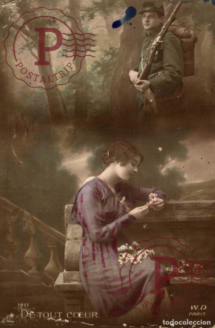 Postales: DE TOUT COEUR MILITAR. MILITAIRE.
