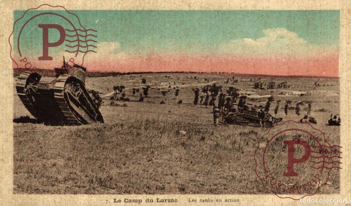Postales: LE CAMP DU LARZAC LES TANKS EN ACTION MILITAR. MILITAIRE.