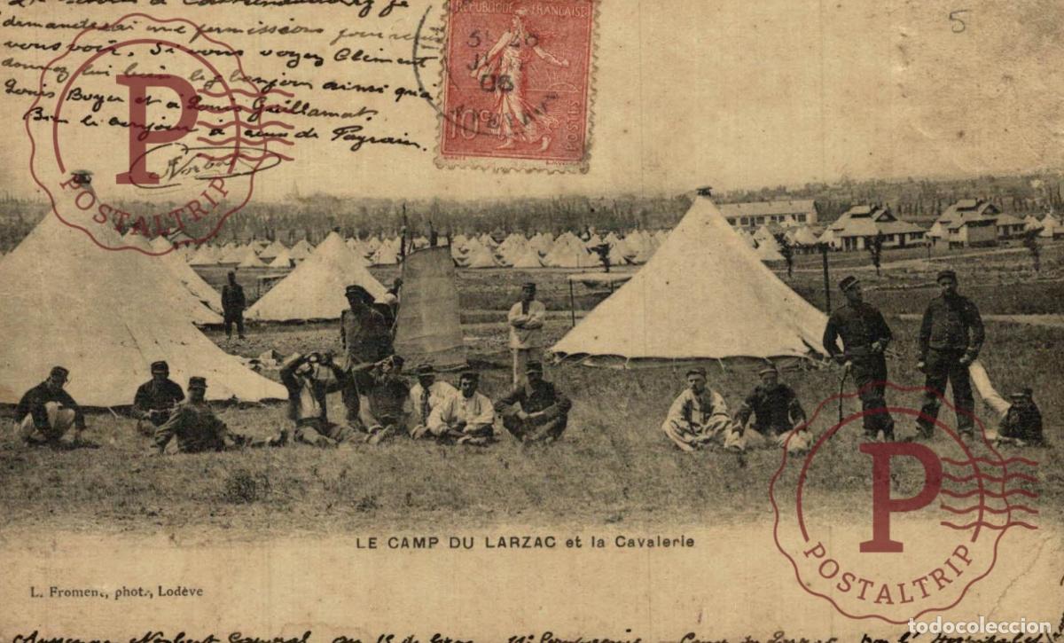 Postales: LE CAMP DU LARZAC ET LA CAVALERIE MILITAR. MILITAIRE.