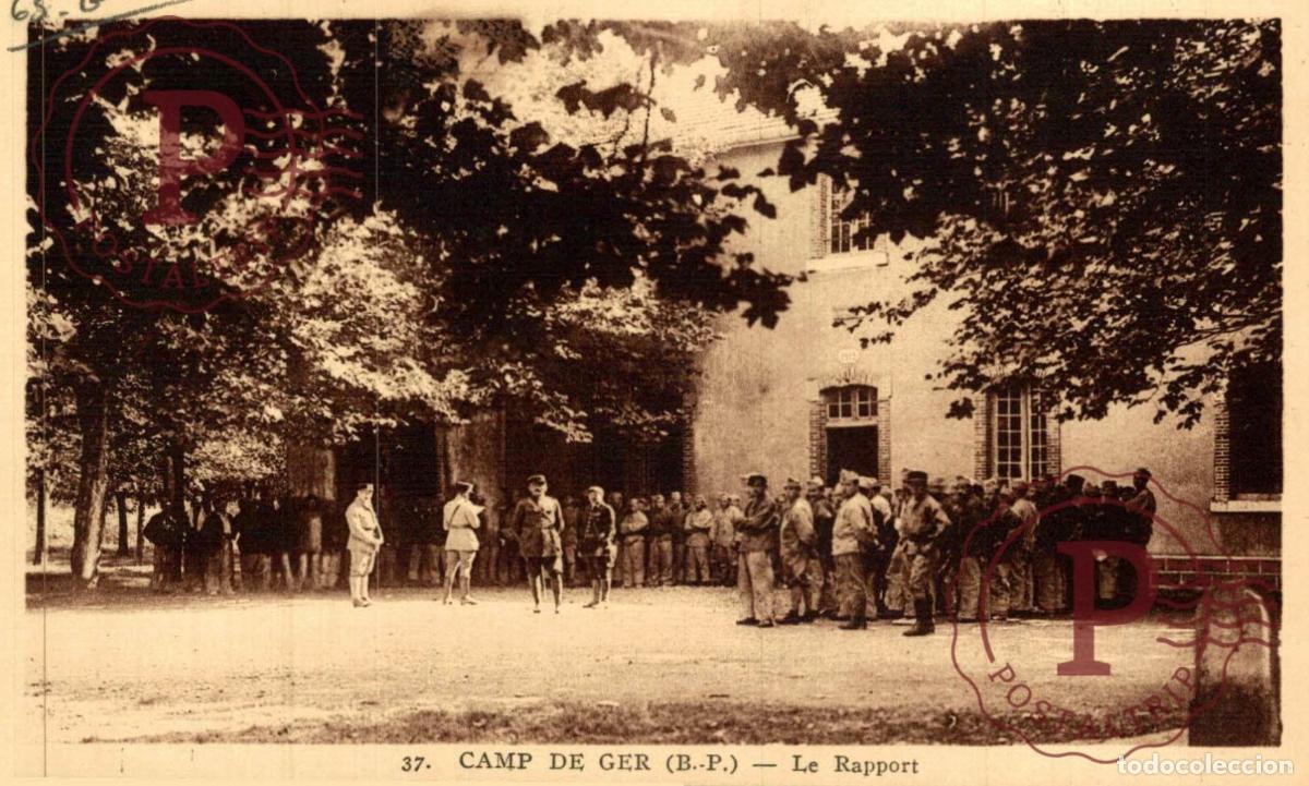 Postales: CAMP DE GER LE RAPPORT MILITAR. MILITAIRE.
