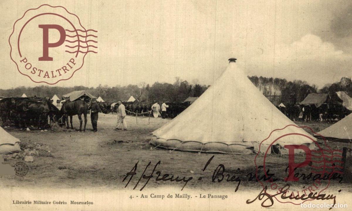 Postales: AU CAMP DE MAILLY LE PASANGE MILITAR. MILITAIRE.