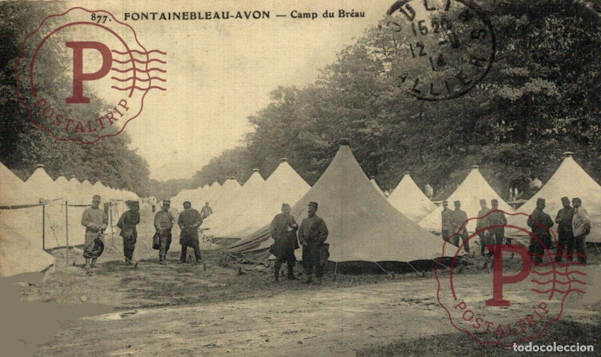 Cartes Postales: FONTAINEBLEAU-AVON CAMP DU BR&Eacute;AU. MILITAR. MILITAIRE.