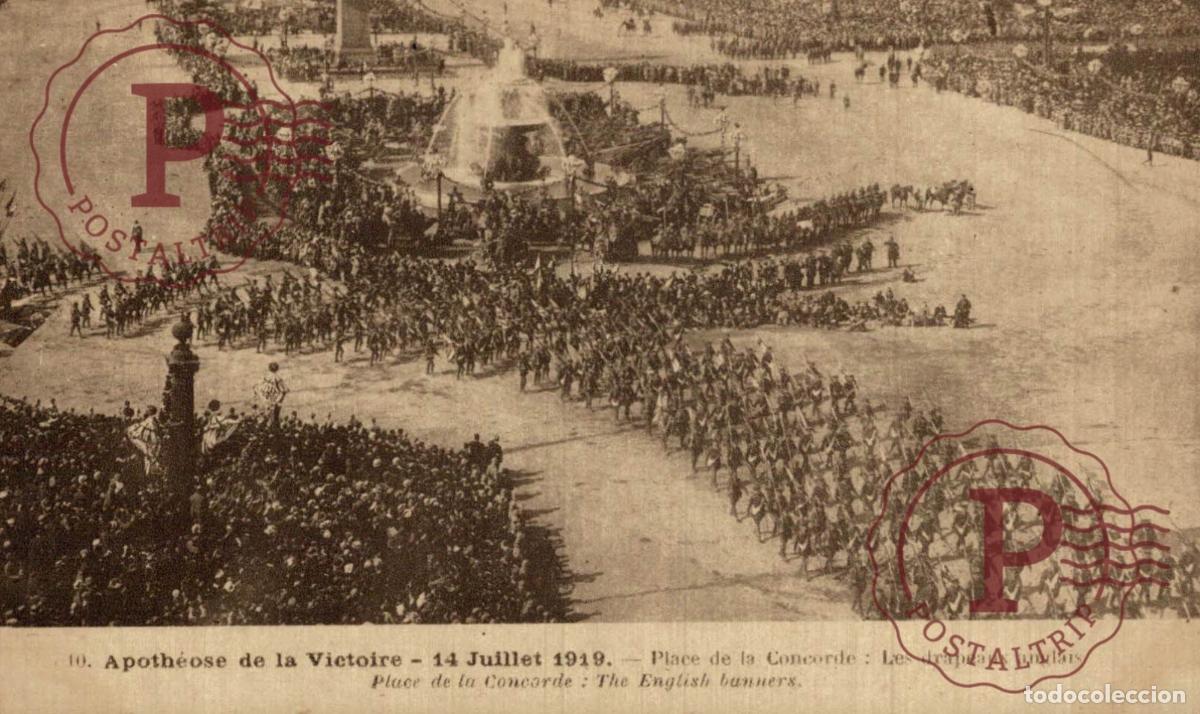 Postales: APOTHEOSE DE LA VICTOIRE 14 JUILLET 1919 PLACE DE LA CONCORDE. MILITAR. MILITAIRE.