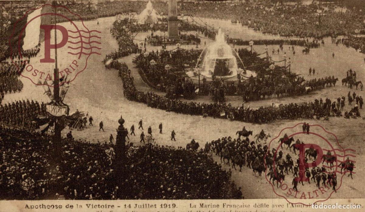 Postales: APOTHEOSE DE LA VICTOIRE 14 JUILLET 1919 LA MARINE FRAN&Ccedil;AISE. MILITAR. MILITAIRE.