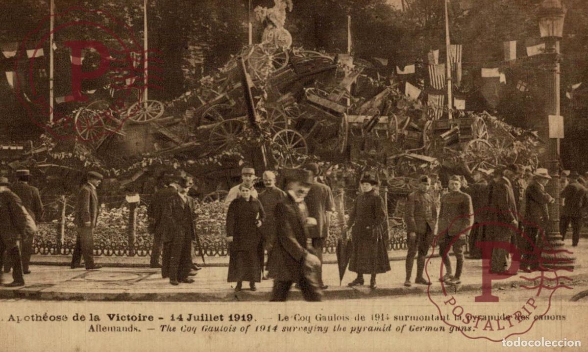 Postales: APOTHEOSE DE LA VICTOIRE 14 JUILLET 1919 LE COQ GAULOIS DE 1914. MILITAR. MILITAIRE.